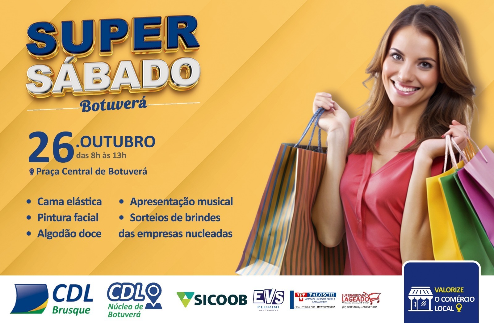 Núcleo de Botuverá da CDL Brusque promove edição do Super Sábado neste dia 26